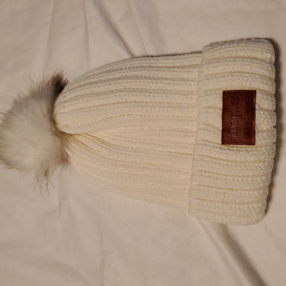 New without tags Knit Hat with Tiber River logo